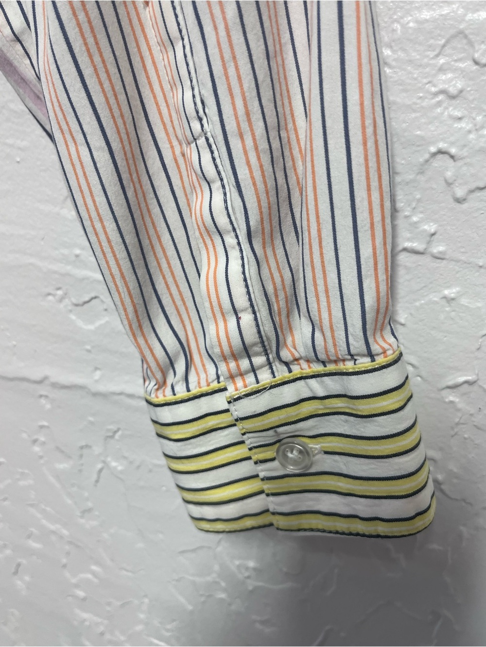 Anthropologie Maeve Striped Alix Henley Button-Down Shirt Long Sleeve Patchwork - Picture 5 of 10